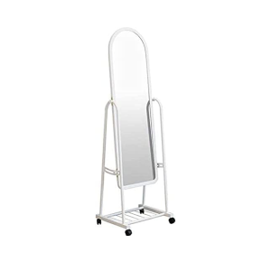 Miroir sur pied avec roulette Dressing - Blanc