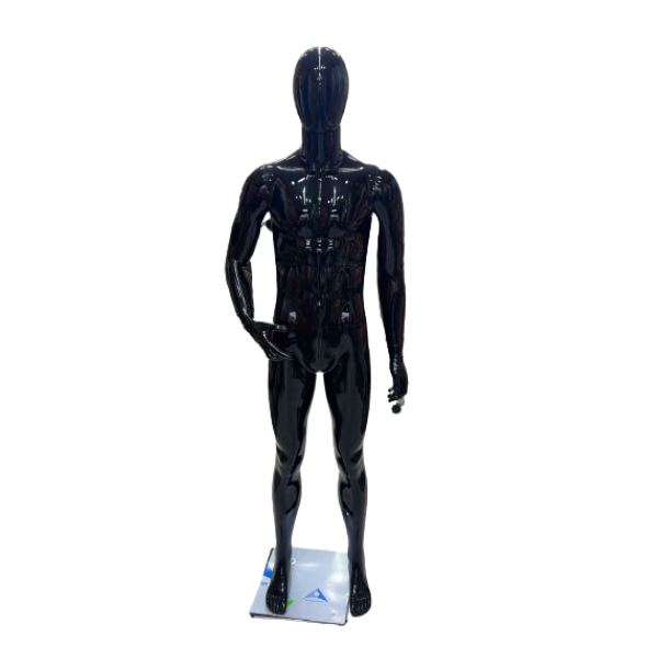 Mannequin Homme – Noir – Polyester – Sans Visage